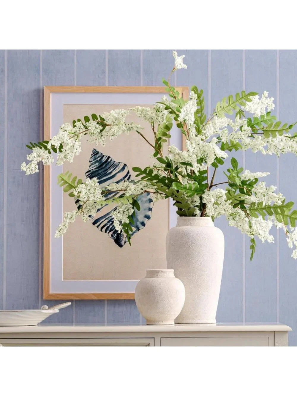 Rustic Large Ceramic Flower Vase - Tall Decorative Pottery for Home Decor, 12